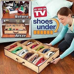 SHOES UNDER – SPACE SAVING SHOE ORGANIZER & PROTECTOR