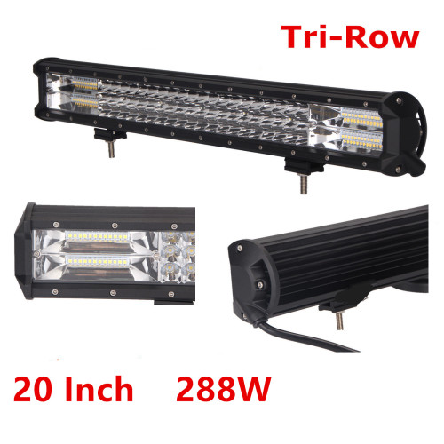 20 inch 288W 7D+ Tri-Row LED WORK LIGHT BAR Off road Driving Combo Lamp