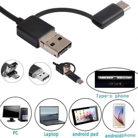 3 IN 1 ENDOSCOPE (USB, Micro USB, and C-type)