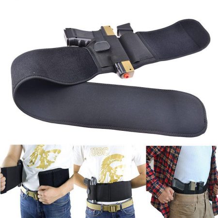 SILVER KNIGHT Right Hand Multifunction Outdoor Neoprene Fabric Belly Waistband Concealed Holster