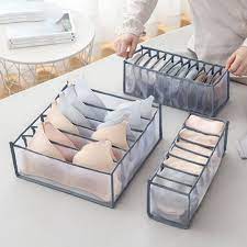 3 PIECE MESH BRA UNDERWEAR SOCKS STORAGE DRAWER DIVIDER ORGANIZER
