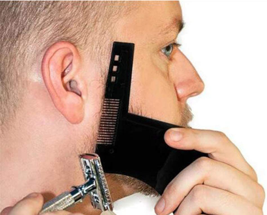 BEARD APRON AND BEARD SHAPING TOOL SET