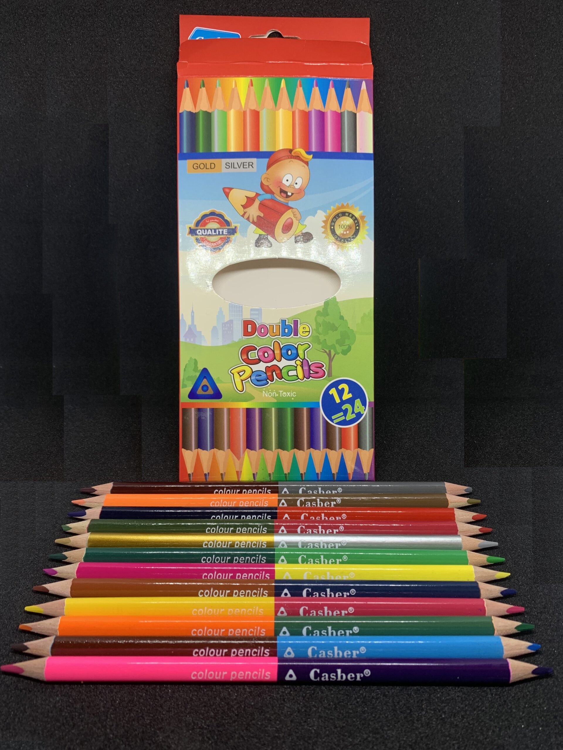 DOUBLE SIDED 12 COLOUR PENCILS - Image 2