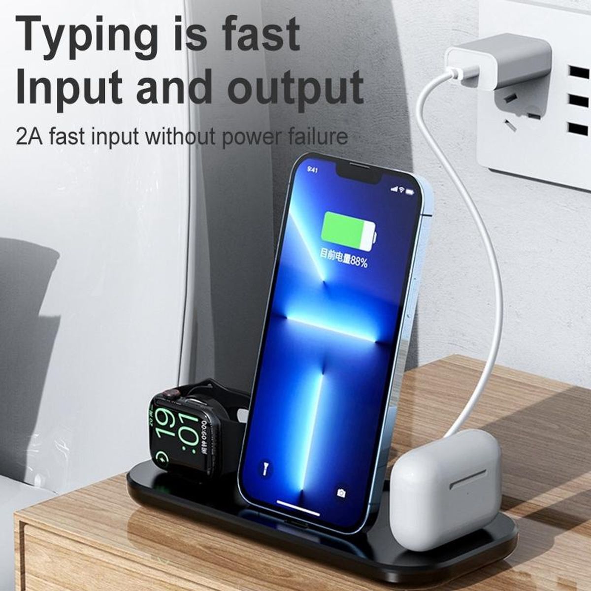 3 in 1 Wireless Iphone Charging - Image 2