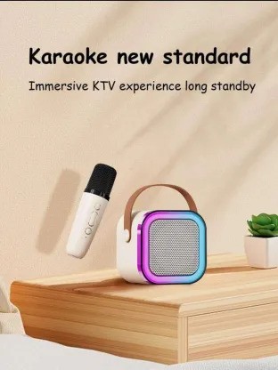 Multi-Colour RGB Light Karaoke Speaker And Mic System