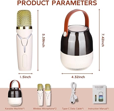 RGB Bluetooth Speaker With karaoke Mics