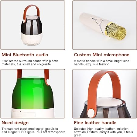 RGB Bluetooth Speaker With karaoke Mics - Image 6