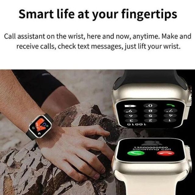 7 Strap Wireless Charging Ultra Smart Watch Gift Set