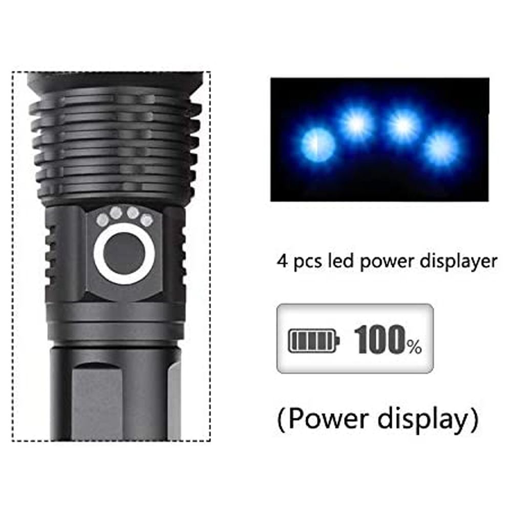 P50 Super Bright Rechargeable Torch Flashlight - Image 5