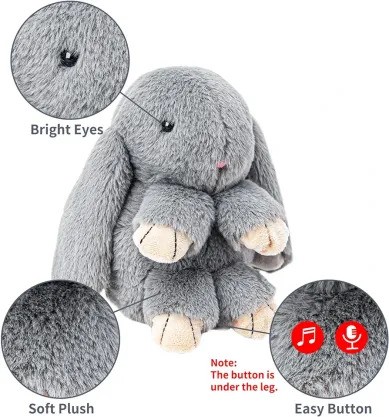 Repeat Back Talking Bunny Plush Toy