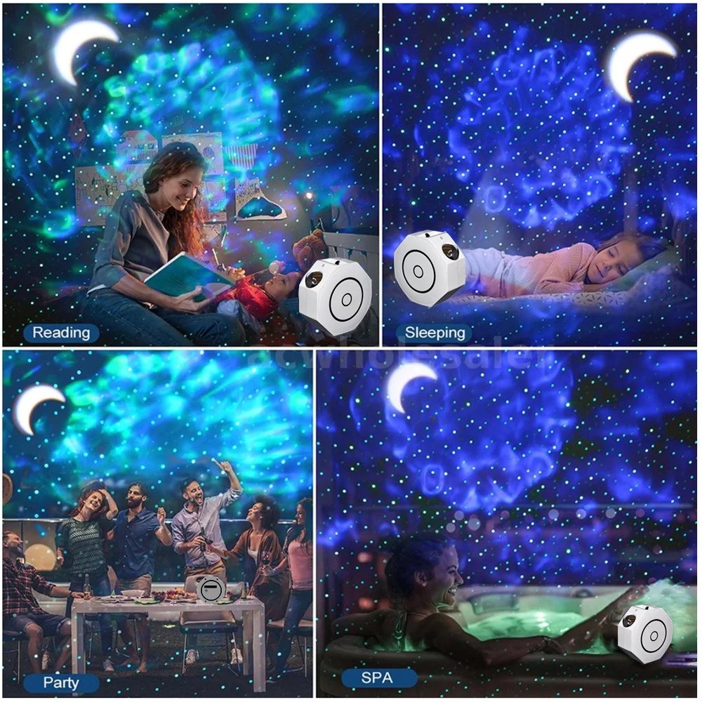 Bluetooth Octagon Projector Night Light