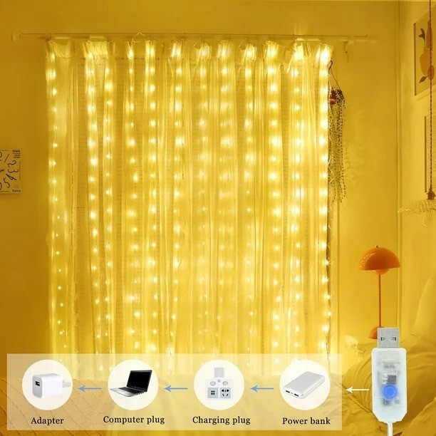 3m x 2m USB Copper Fairy Curtains