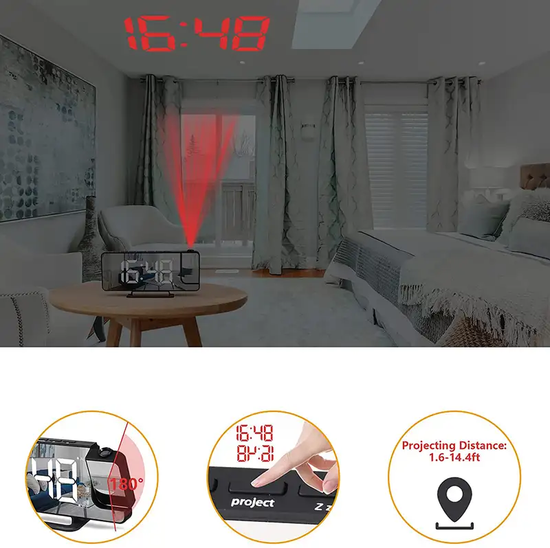 180* Mirror Projection Led Clock - Image 4