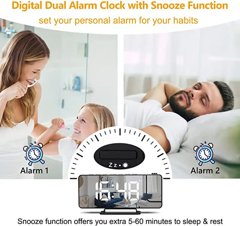 180* Mirror Projection Led Clock - Image 6