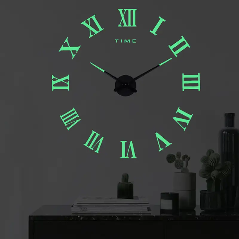 3d Roman Luminous DIY Wall Clock