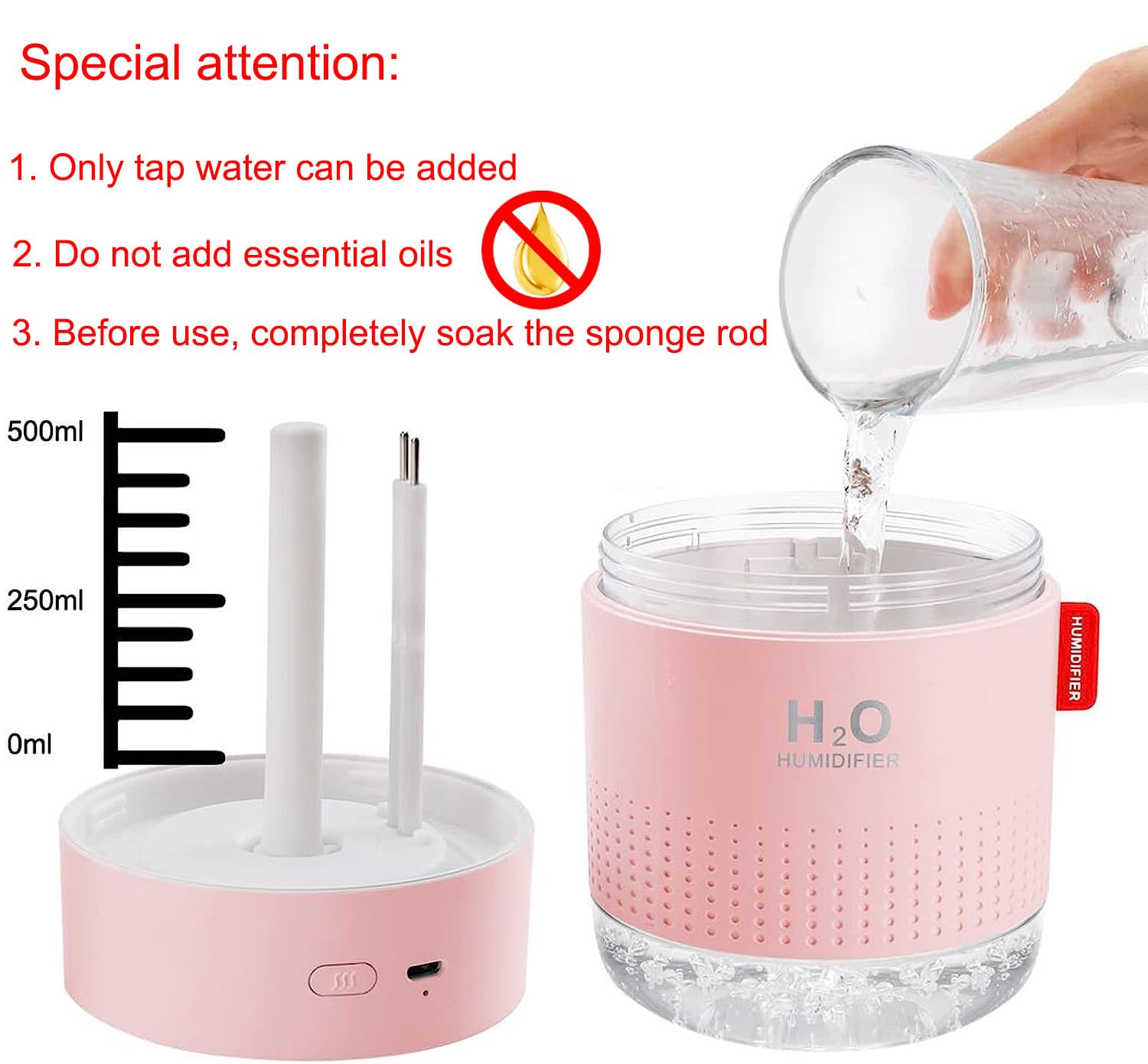 500ml Cool Mist Humidifier