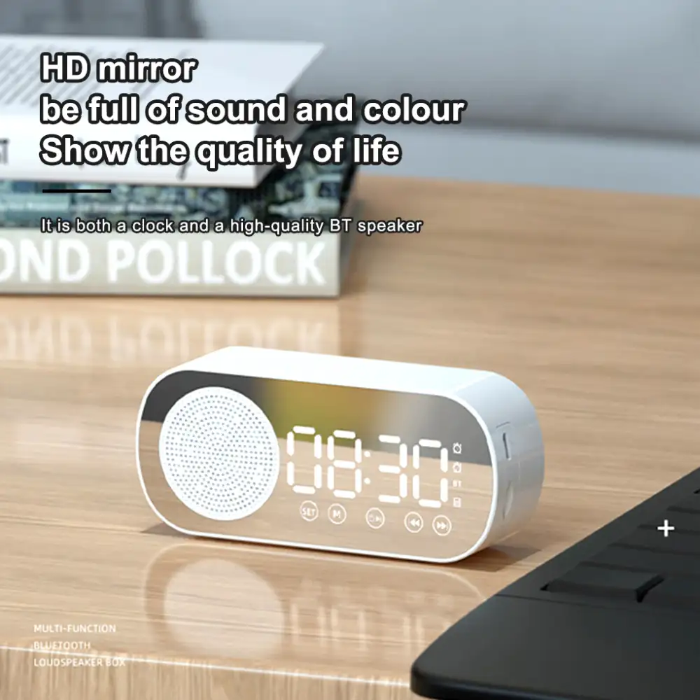Mirror Alarm Clock/Bluetooth Speaker