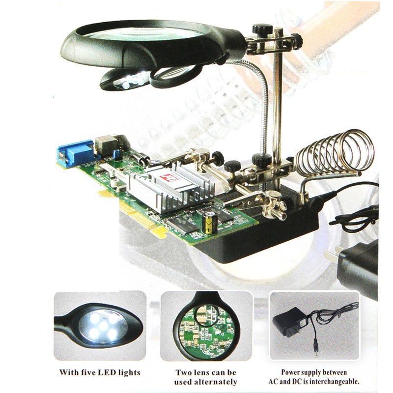 5 LED Helping Hands Magnifier