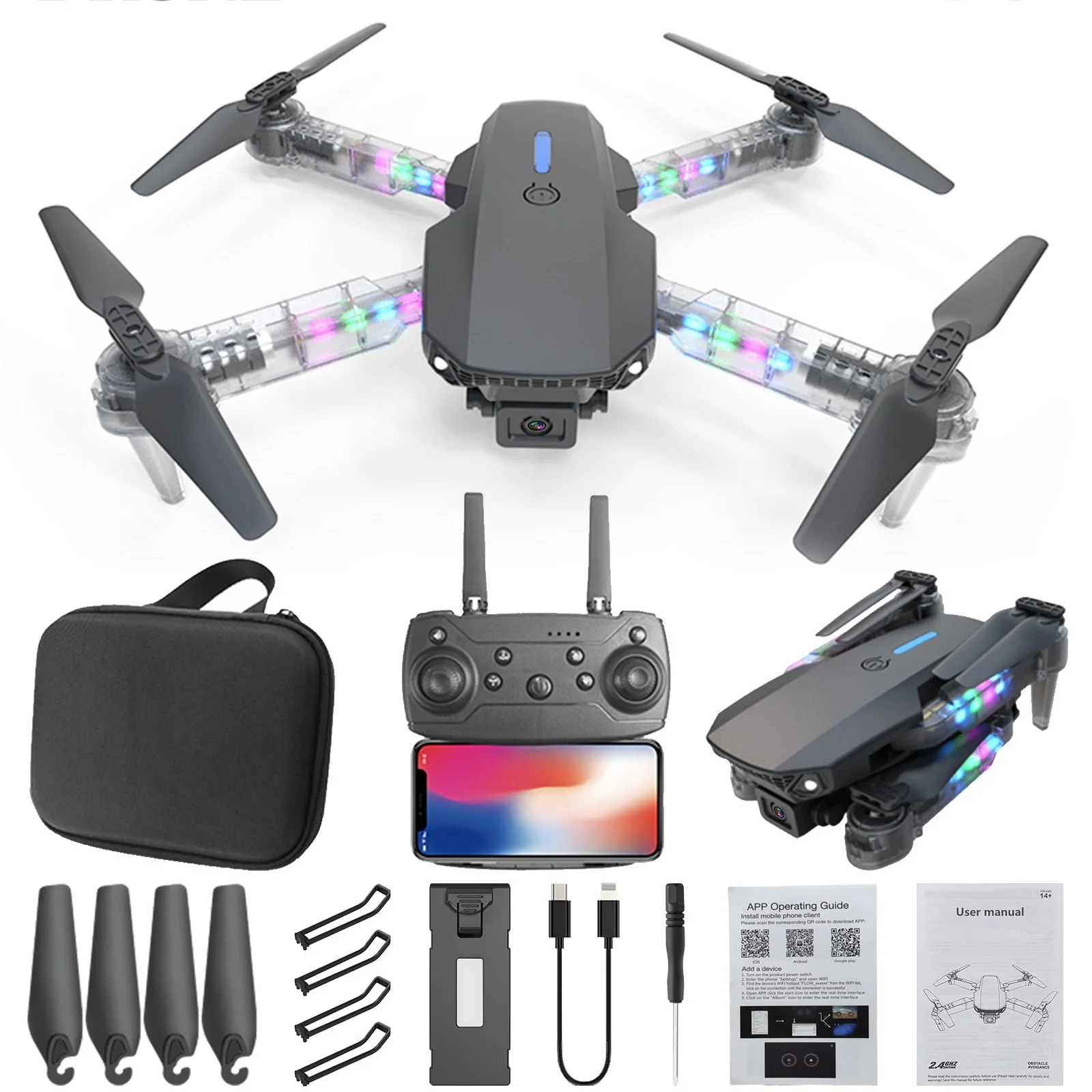 D9 LED RGB Pro Drone - Image 4