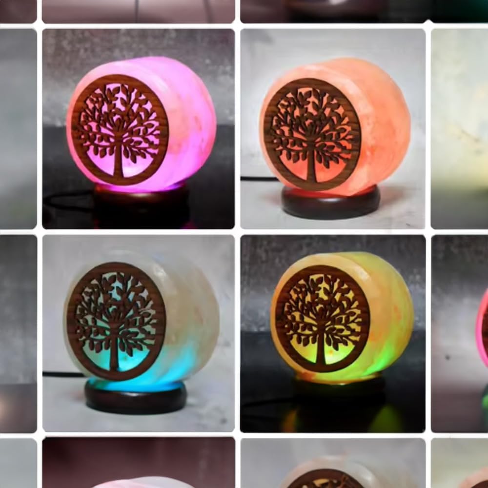 Mini Himalayan Salt Stone Lamp Multi Colour - Image 4