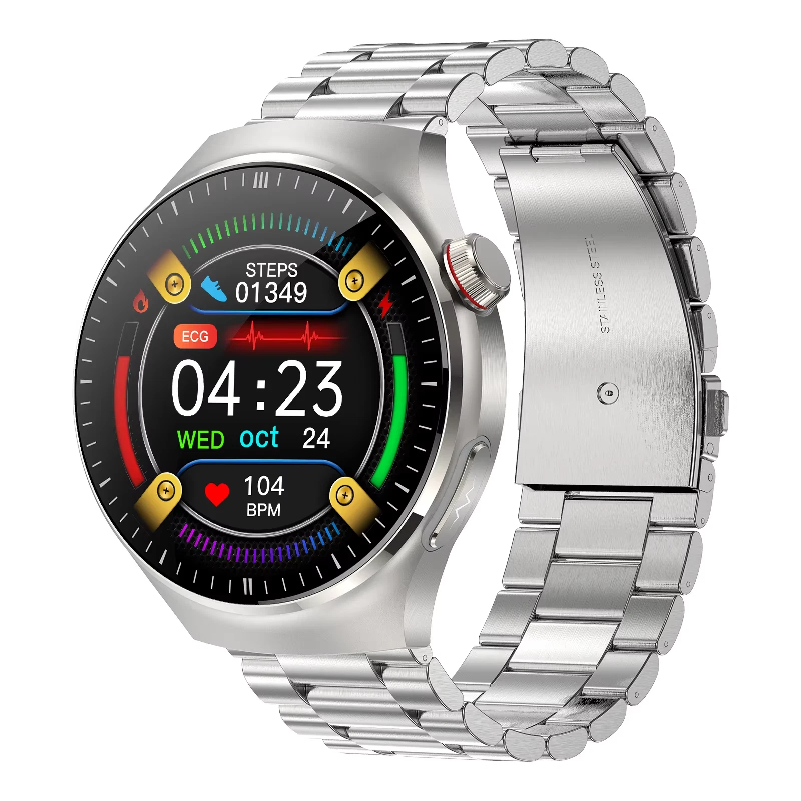 Round Smart Watch + 3 Straps
