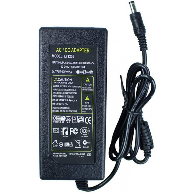 5.5mm ACDC 12V 5A Power Supply Adaptor