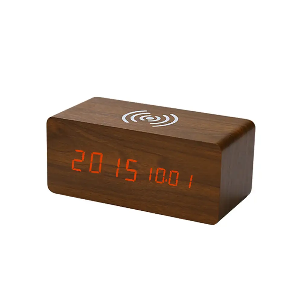Wooden Clock Wireless Charger - Image 4