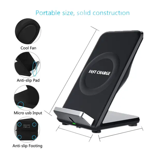 2 Coil QI Wireless Charging Stand - Image 5