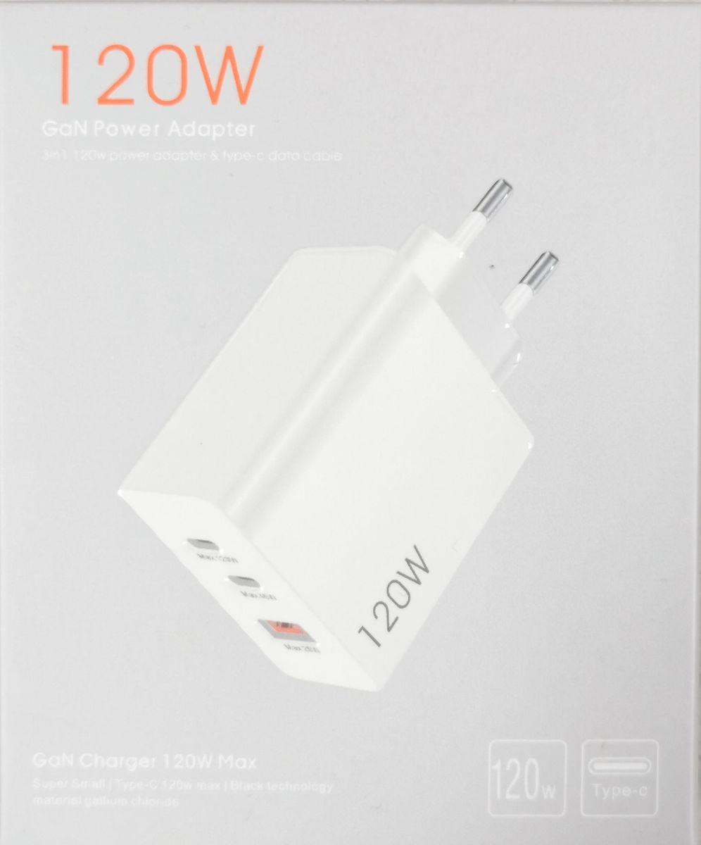 120W USB A + 2(USB C)Plug Adaptor