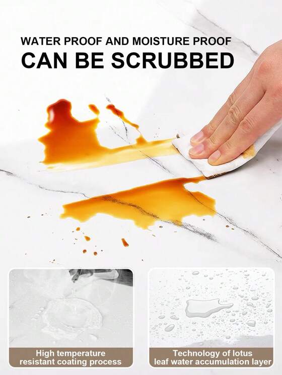 3m x 1.2m Marble Wallpaper(White & Black)2.5mm thick