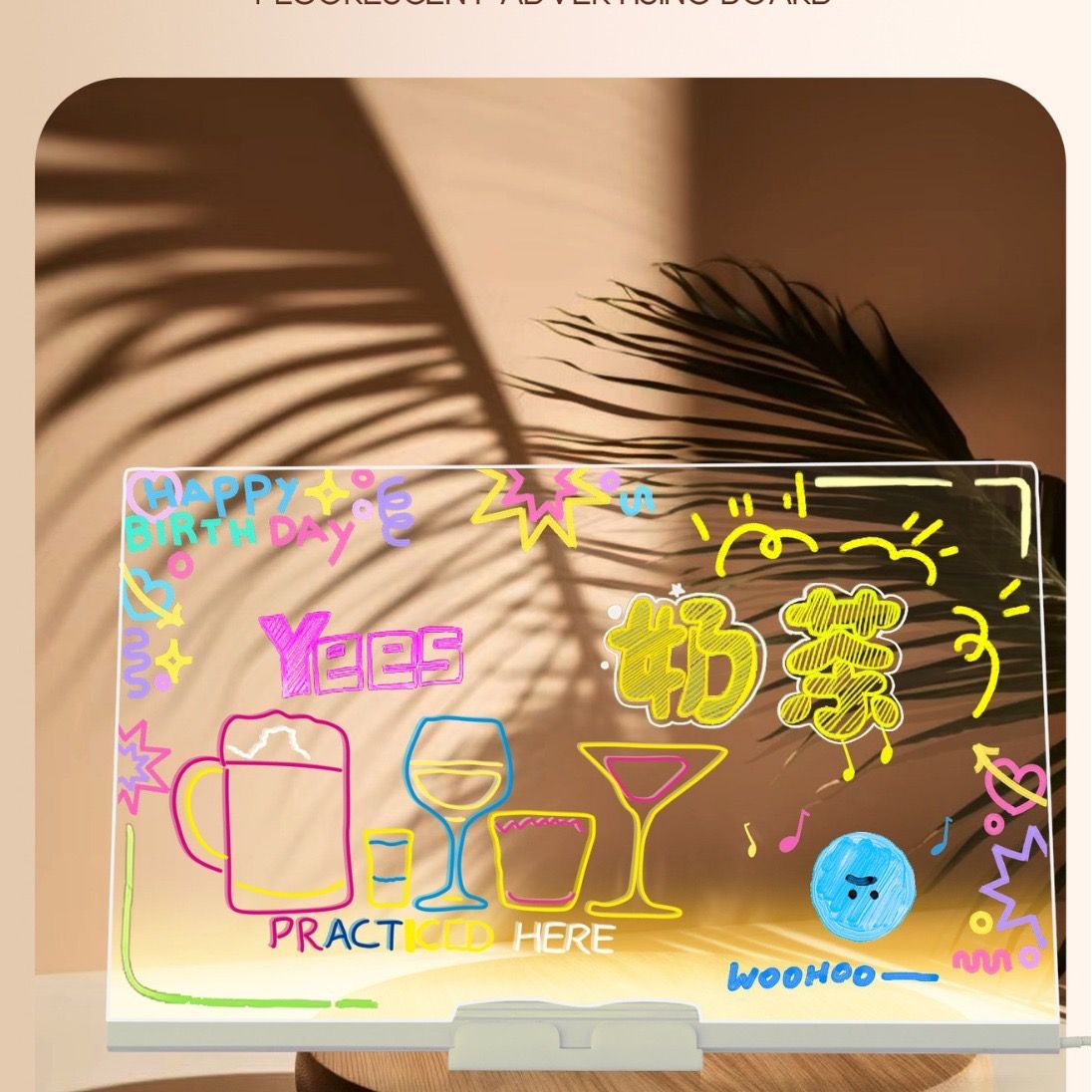 40cm x 30cm Acrylic LED Message Writing Board - Image 5