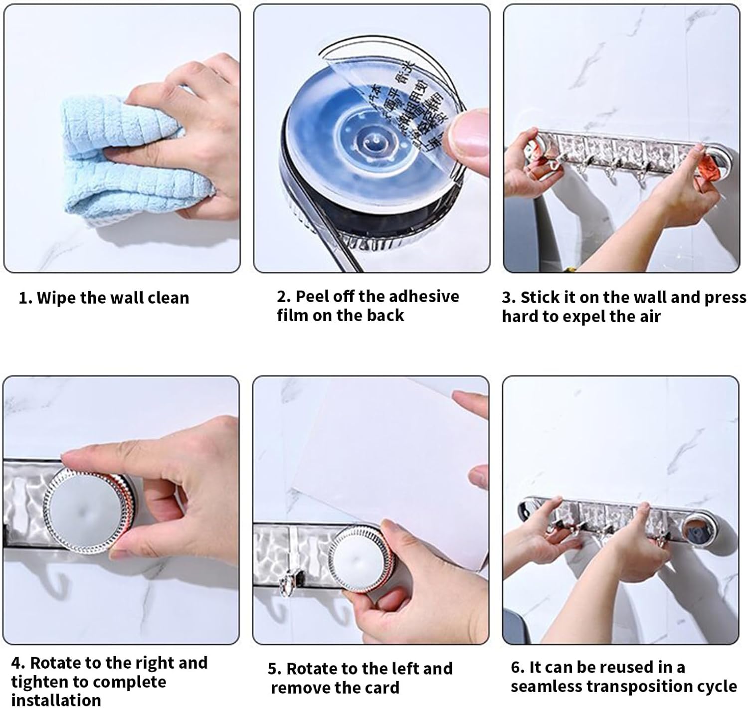 Suction Wall Hooks Holder(5pc) - Image 5