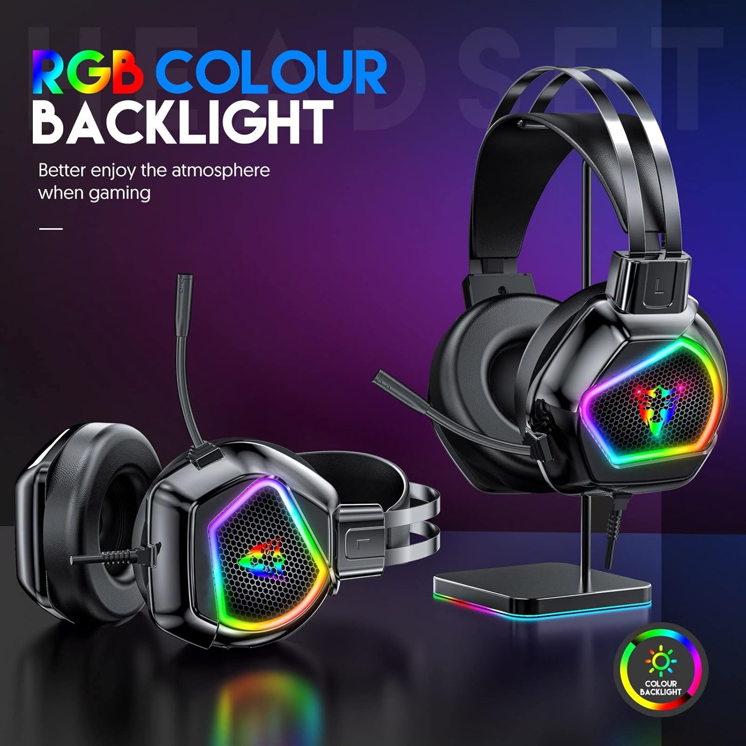 G601 Wired USB RGB Gaming headset - Image 4