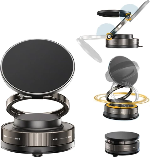 Vacuum Magnetic Car Phone Holder