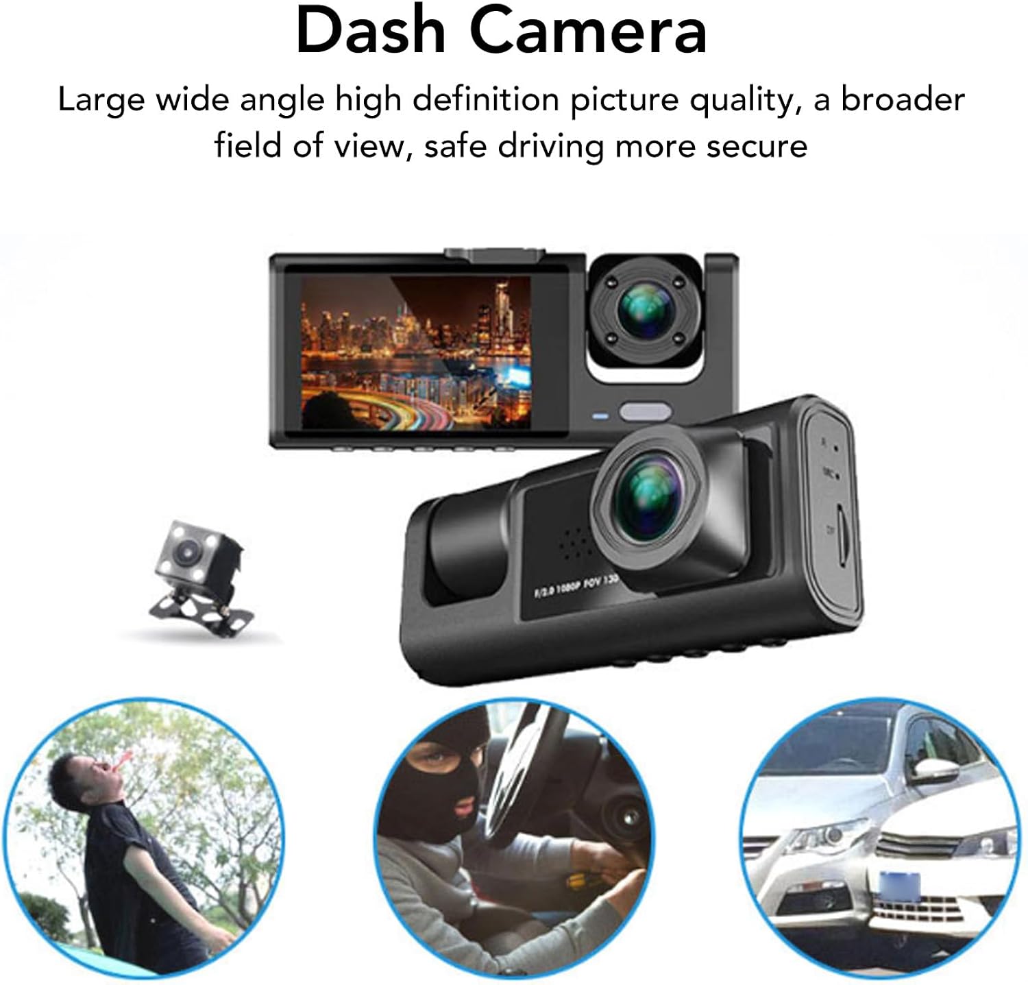 3 Way Black Box Dash Camera - Image 4