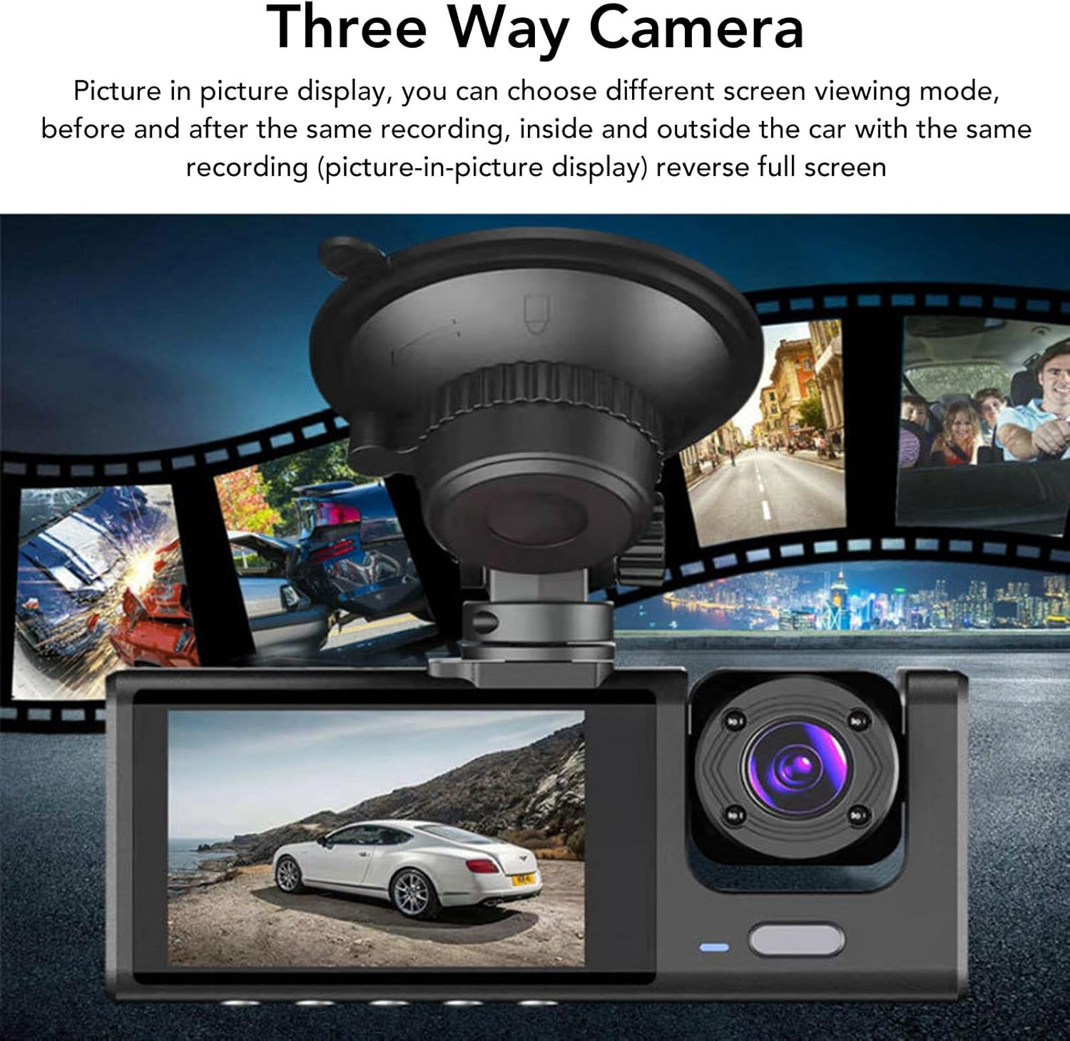 3 Way Black Box Dash Camera - Image 6
