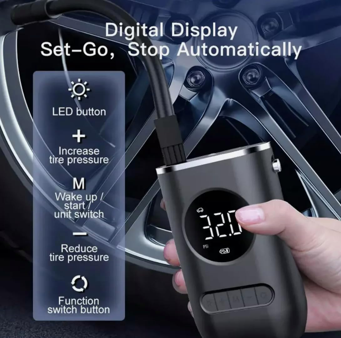 Portable Mini Tire Pressure Pump - Image 4