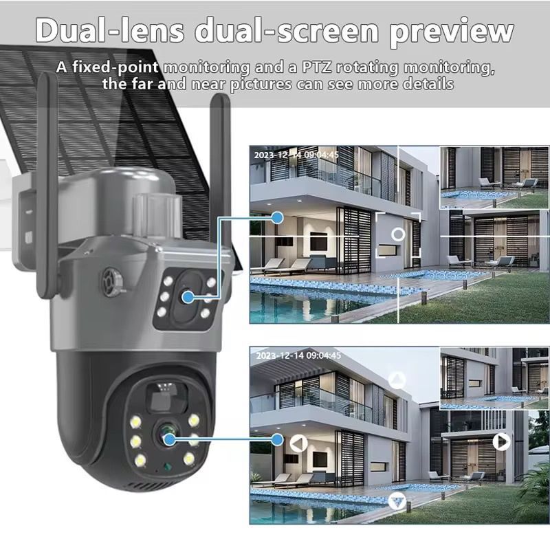 Dual Lens Solar Wifi Camera