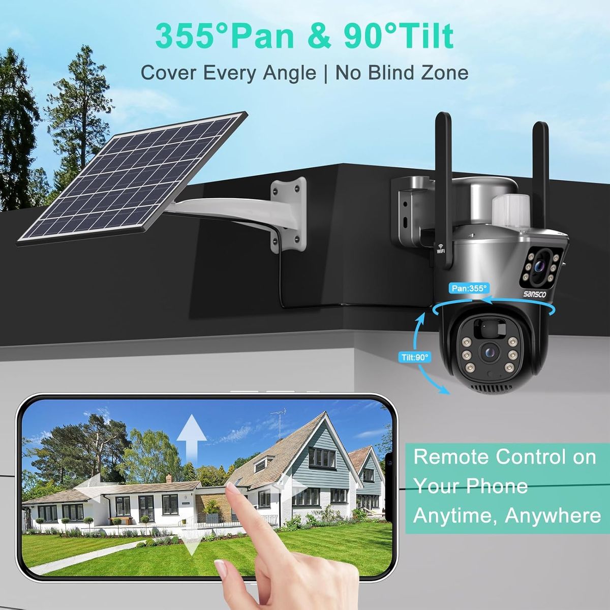 Dual Lens Solar Wifi Camera - Image 10
