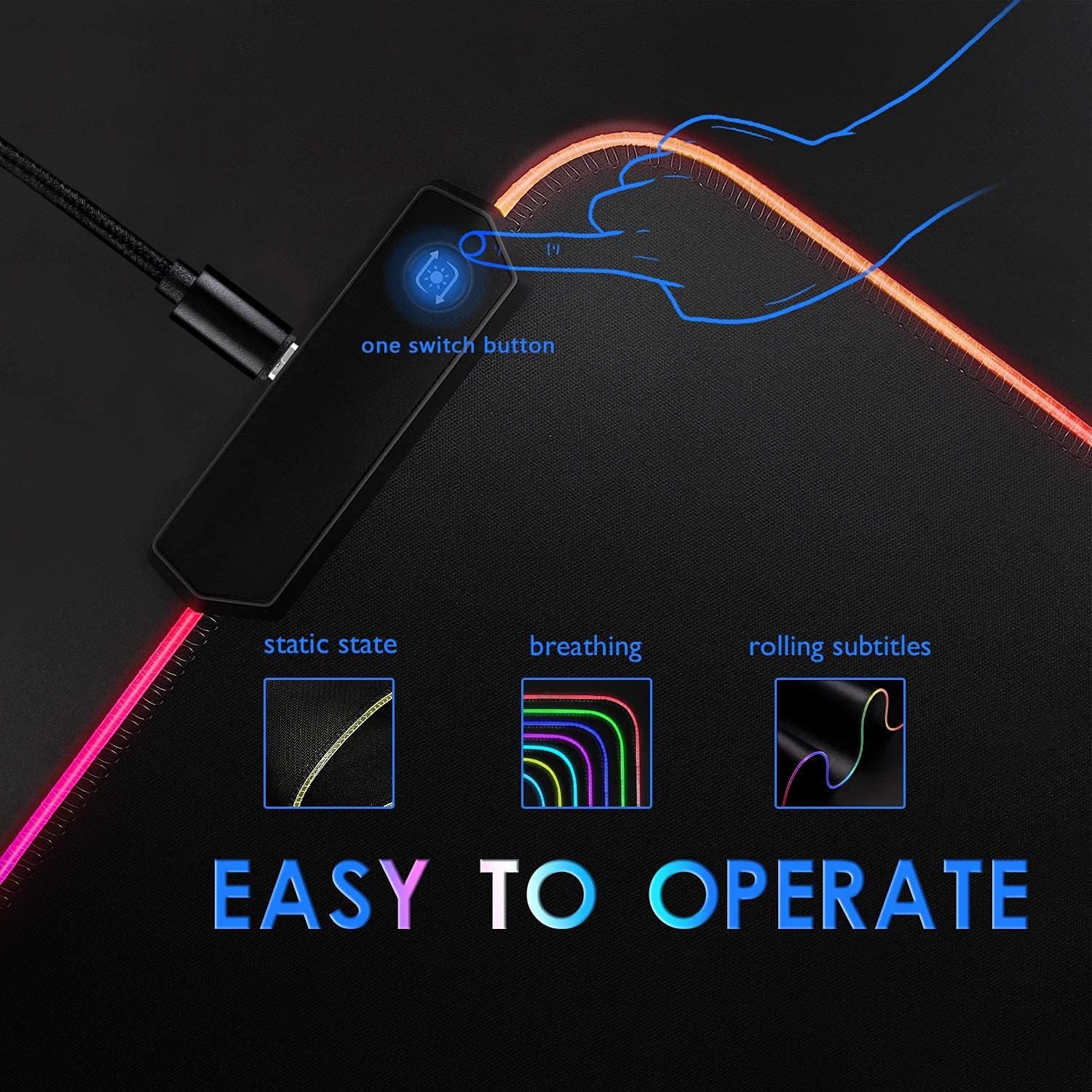 RGB Mouse Pad 40cm x 90cm - Image 3