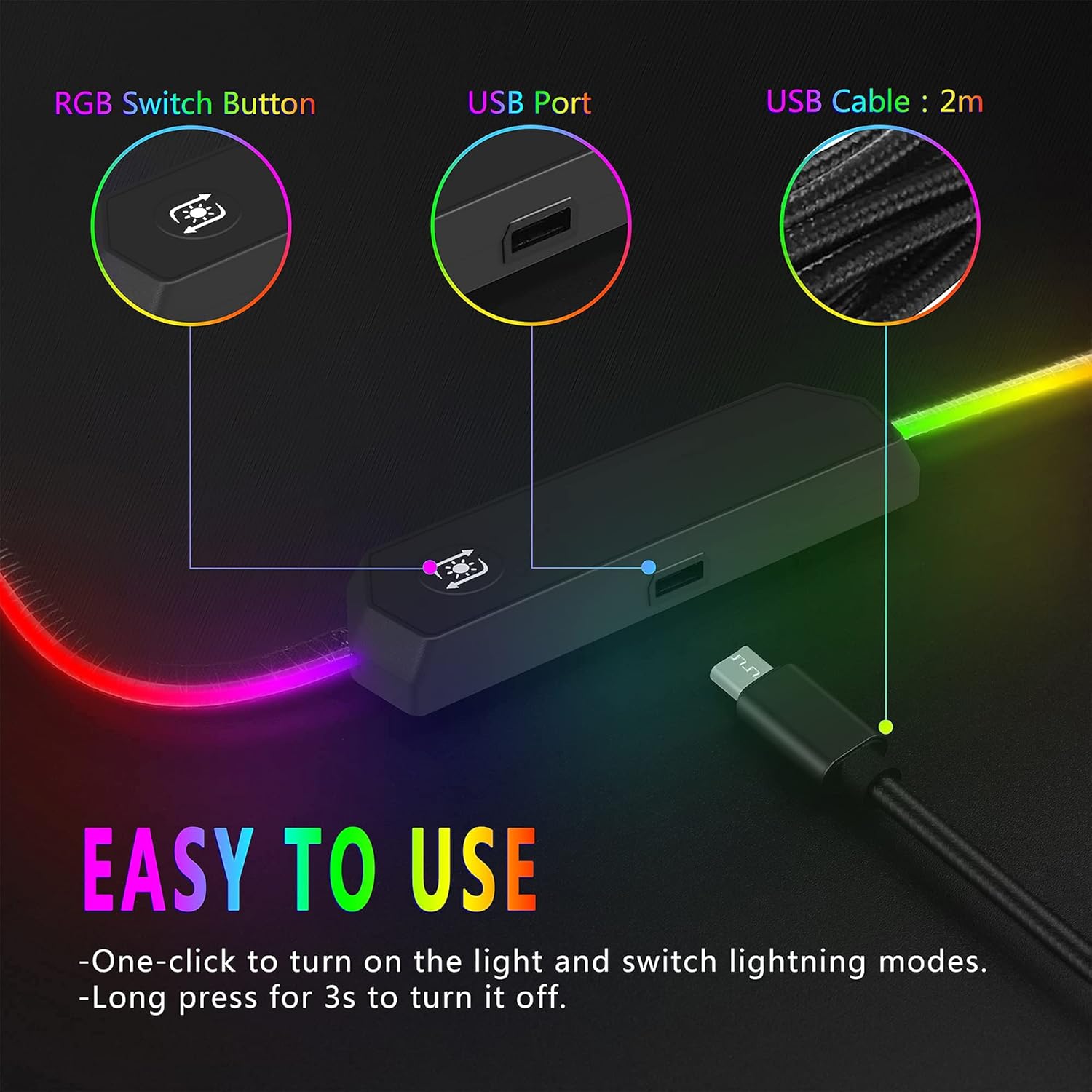 RGB Mouse Pad 40cm x 90cm - Image 5