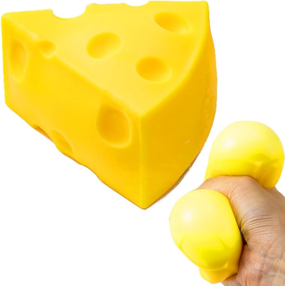 TRIANGLE SHAPED CHEESE SQUEEZE SQUISHY TOY - Image 3