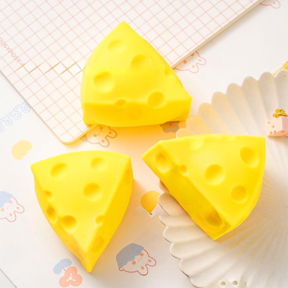 TRIANGLE SHAPED CHEESE SQUEEZE SQUISHY TOY - Image 4
