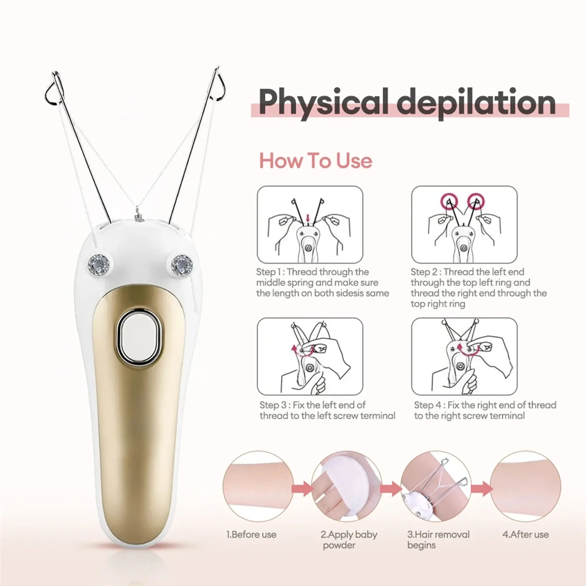 Electric Handheld Facial Threading Machine - Image 3