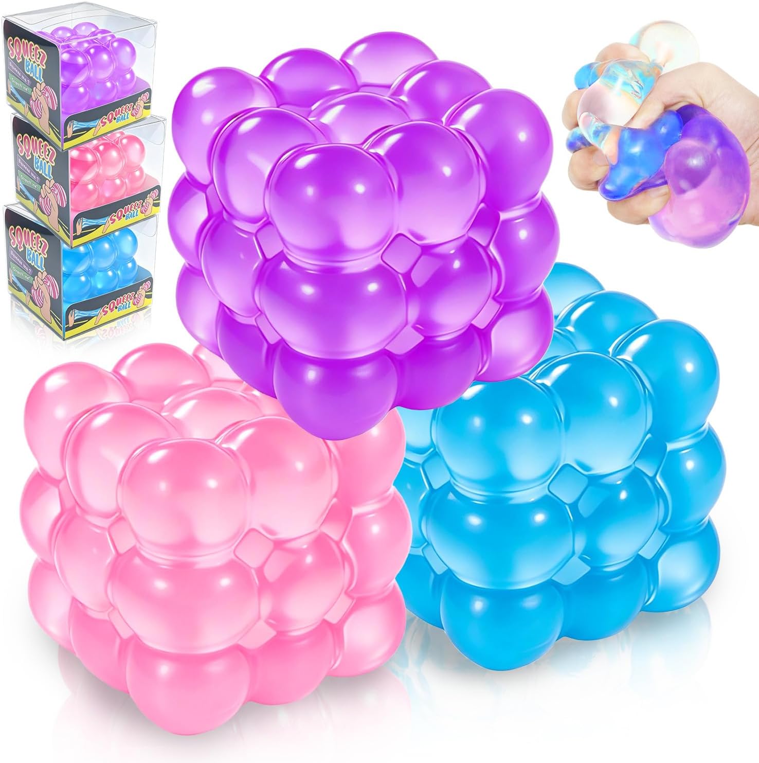 Rubiks Bubble Cube Sugar Squeeze Toy(5cm x 5cm) - Image 3