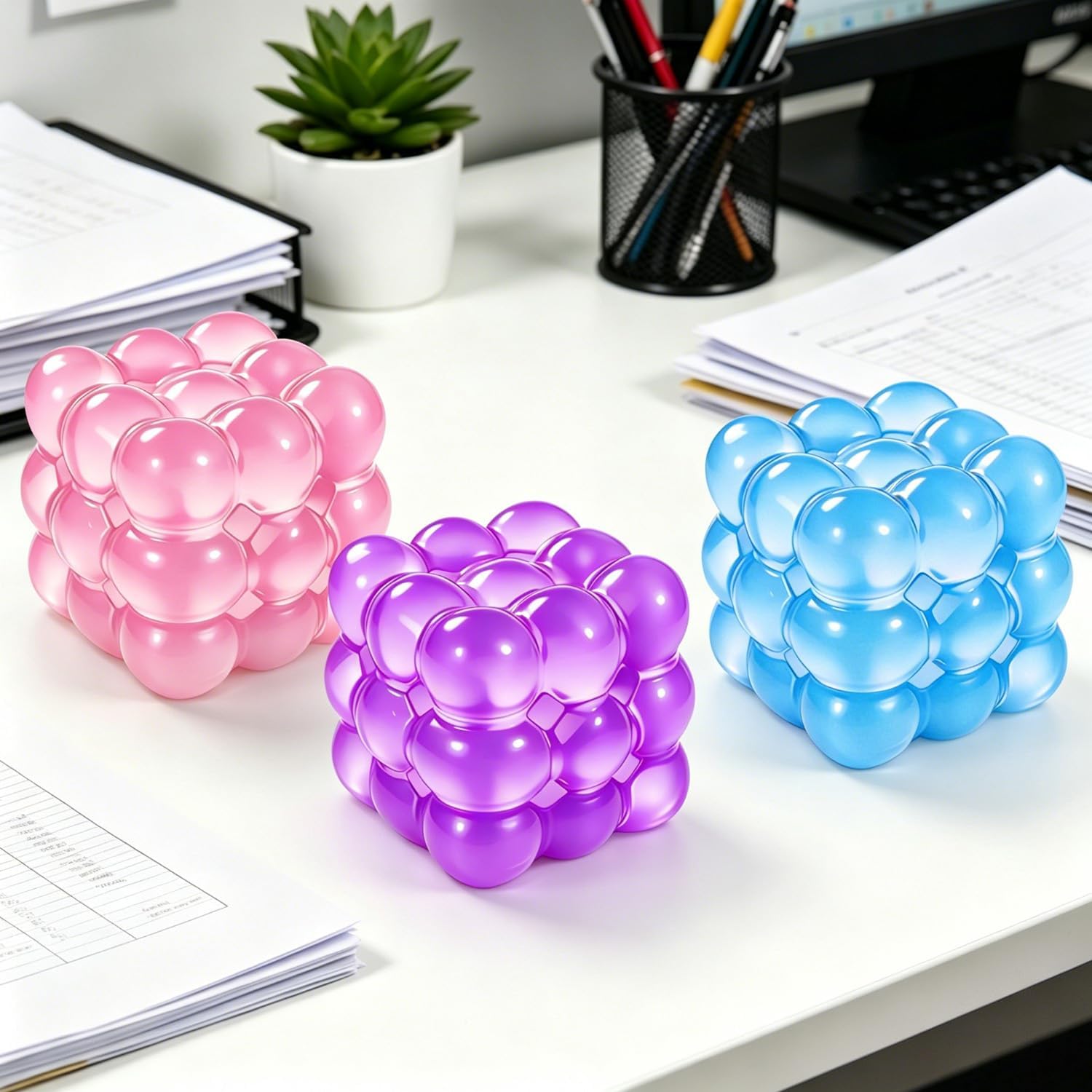 Rubiks Bubble Cube Sugar Squeeze Toy(5cm x 5cm) - Image 4