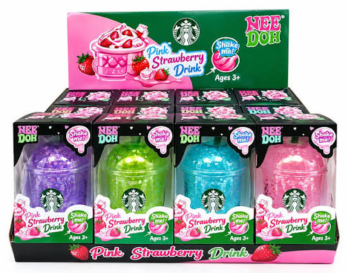 Nee Doh Pink Strawberry Starbucks Drink Sugar Squish - Image 2