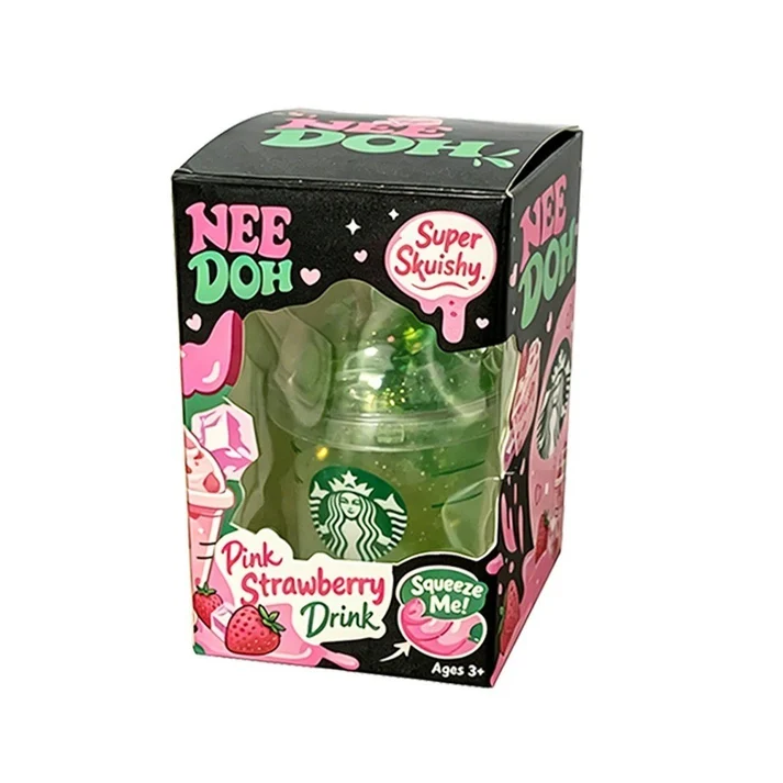 Nee Doh Pink Strawberry Starbucks Drink Sugar Squish - Image 4