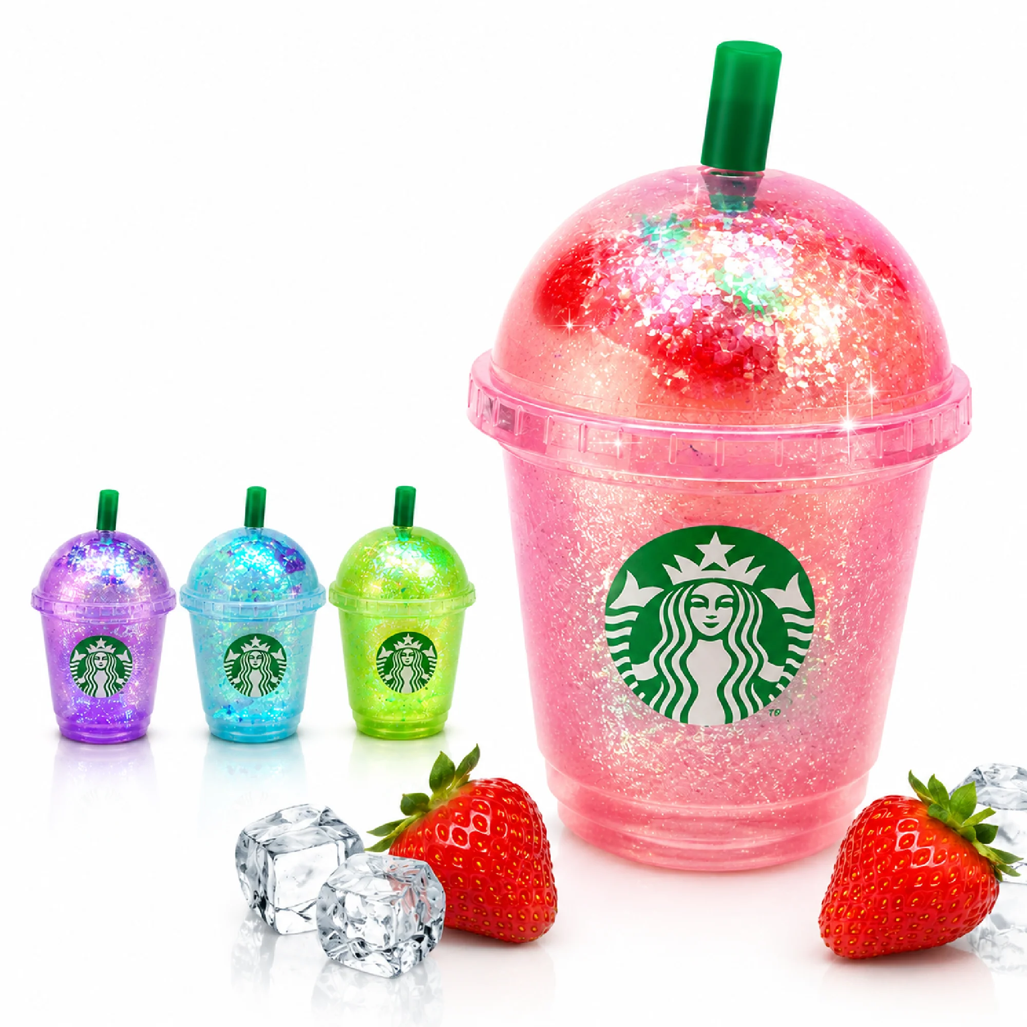 Nee Doh Pink Strawberry Starbucks Drink Sugar Squish - Image 5
